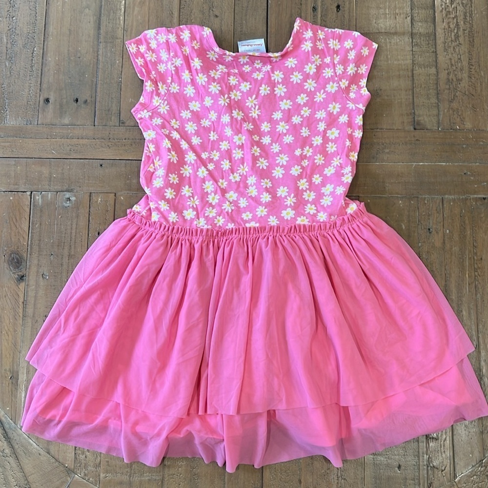 Hanna andersson pink daisy tulle short sleeve dress - Picture 7 of 7
